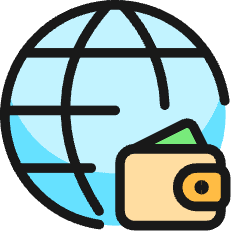 Saving Wallet International Icon from Ultimate Colors Set