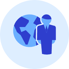 Businessman Globe Icon from Kameleon Duo Set