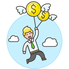 Money Fly 1 Illustration from UX Colors Set