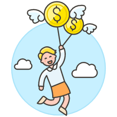 Money Fly 4 Illustration from UX Colors Set