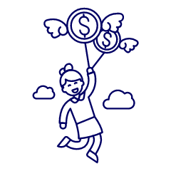 Money Fly 5 Illustration from UX Line Set