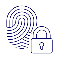 Fingerprint Padlock Illustration from UX Line Set