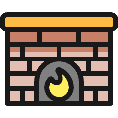 Fireplace 1 Icon from Ultimate Colors Set