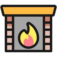Fireplace Icon from Ultimate Colors Set