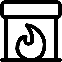 Fireplace Icon from Ultimate Regular Set