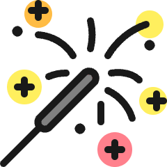 Fireworks Stick Icon from Ultimate Colors Set