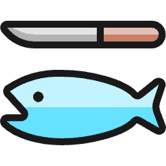 Fishing Bait Fish Icon from Ultimate Colors Set