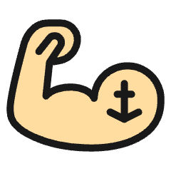 Fitness Biceps Icon from Ultimate Colors Set