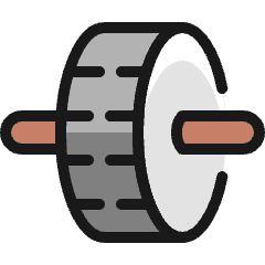 Fitness Dumbbell Disk Weight Icon from Ultimate Colors Set