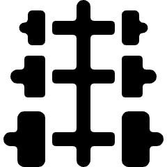 Fitness Dumbells Sizes Icon from Ultimate Bold Set