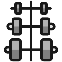 Fitness Dumbells Sizes Icon from Ultimate Colors Set
