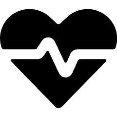 Fitness Heart Rate Icon from Ultimate Bold Set