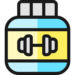 Fitness Protein Icon from Ultimate Colors Set