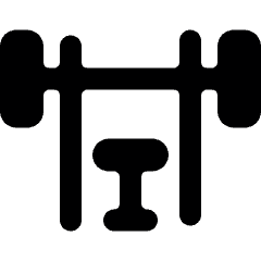 Fitness Weighlifting Bench Icon from Ultimate Bold Set