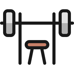 Fitness Weighlifting Bench Icon from Ultimate Colors Set