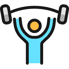 Fitness Weightlift Icon from Ultimate Colors Set