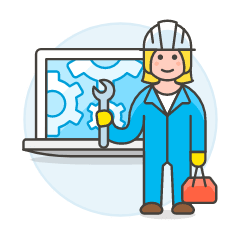 Repair Technician 2 4 Illustration from UX Colors Set