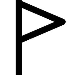 Award Flag Icon from Nova Line Set