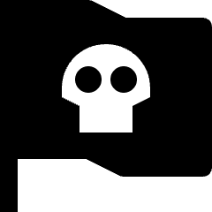 Award Flag Skull Warning Icon from Nova Solid Set