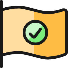 Flag Check Icon from Ultimate Colors Set