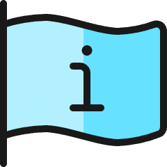 Flag Information Icon from Ultimate Colors Set