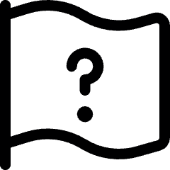 Flag Question Icon from Ultimate Regular Set