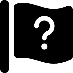 Flag Question Icon from Ultimate Bold Set