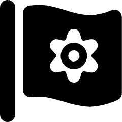 Flag Settings Icon from Ultimate Bold Set