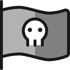 Flag Skull Icon from Ultimate Colors Set