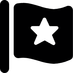 Flag Star Icon from Ultimate Bold Set