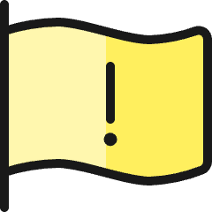 Flag Warning Icon from Ultimate Colors Set