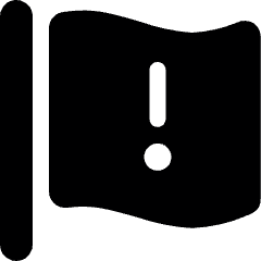 Flag Warning Icon from Ultimate Bold Set