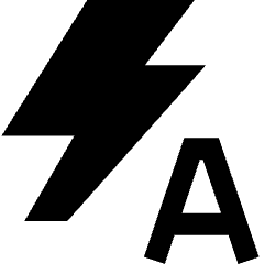 Auto Flash Icon from Sharp Solid Set