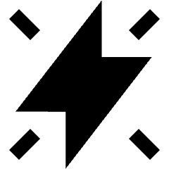 Flash Always On Icon from Sharp Solid Set