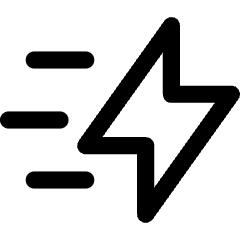 Flash Fast Speed Icon from Core Line Set