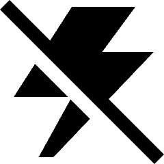 Flash Off Icon from Sharp Solid Set