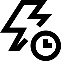Flash Timer Icon from Sharp Line Set