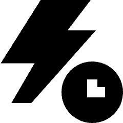 Flash Timer Icon from Sharp Solid Set