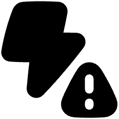 Flash Warning Icon from Plump Solid Set