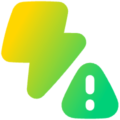 Flash Warning Icon from Plump Gradient Set