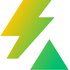 Flash Warning Icon from Sharp Gradient Set