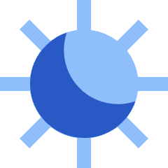 Light Dark Mode Icon from Sharp Flat Set