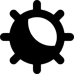 Light Dark Mode Icon from Core Solid Set