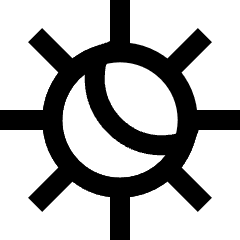 Light Dark Mode Icon from Sharp Line Set