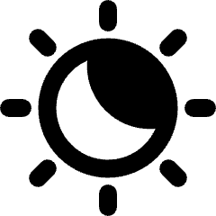 Light Dark Mode Icon from Plump Solid Set