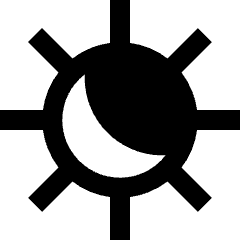 Light Dark Mode Icon from Sharp Solid Set