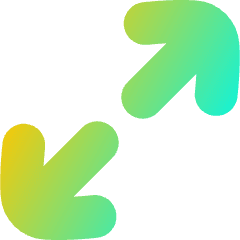 Line Arrow Expand Diagonal Large 1 Icon from Flex Gradient Set