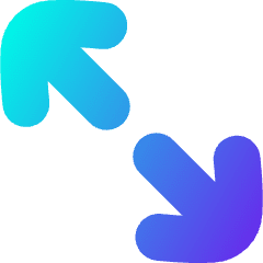 Line Arrow Expand Diagonal Large 2 Icon from Flex Gradient Set