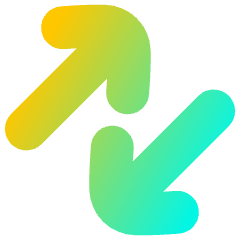 Line Arrow Transfer Diagonal Large 3 Icon from Flex Gradient Set