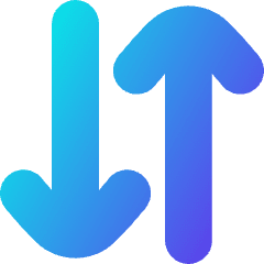 Line Arrow Transfer Vertical Large 3 Icon from Flex Gradient Set